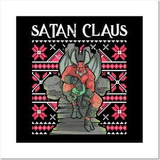 Ugly Christmas Satan Claus Satanic Santa Gothic Occult Goth Posters and Art